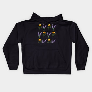 Delicate Flowers Blowing in the Wind Kids Hoodie